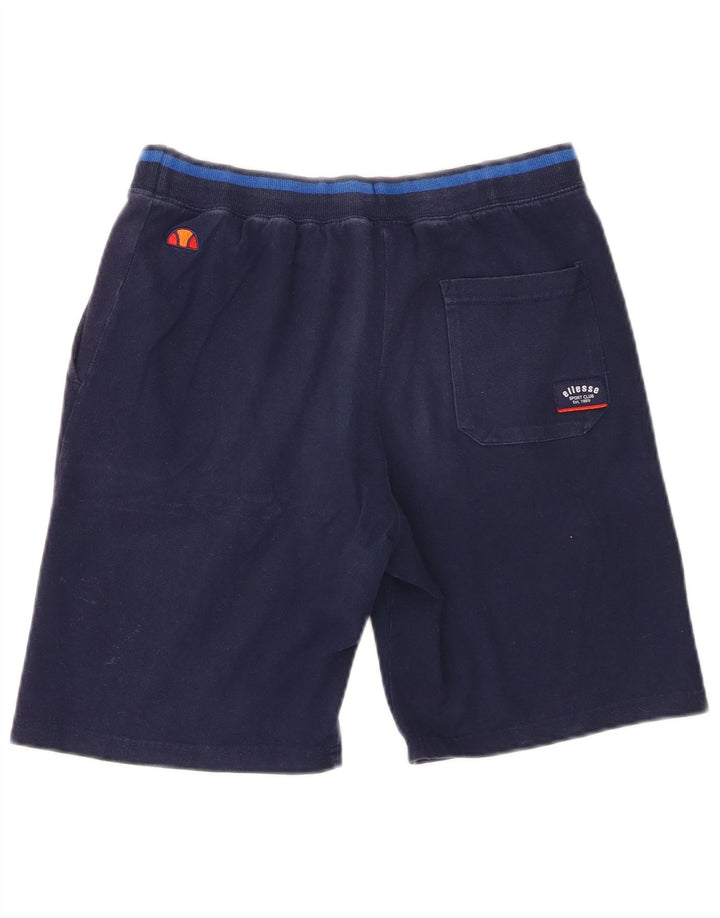 Ellesse Short de Sport Graphique Homme Bleu Marine Moyen Coton