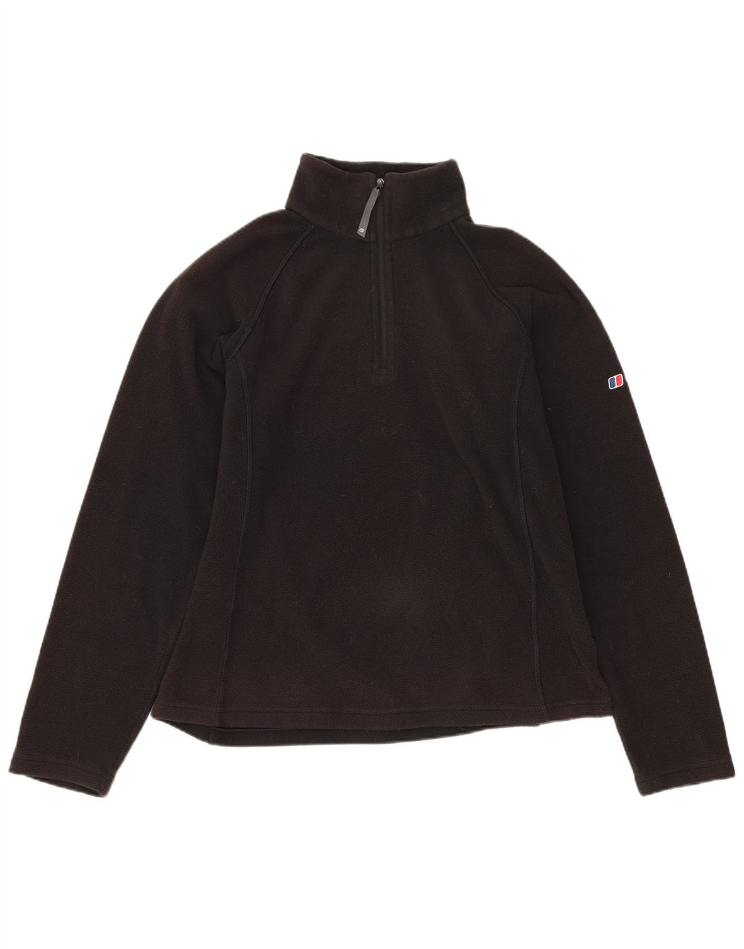 BERGHAUS Pull polaire à col zippé pour femme UK 10 Small Noir Polyester