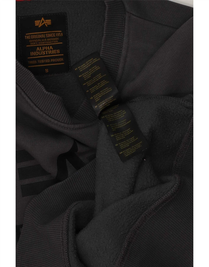 Alpha Industries Sweat-shirt graphique pour homme Petit gris Coton