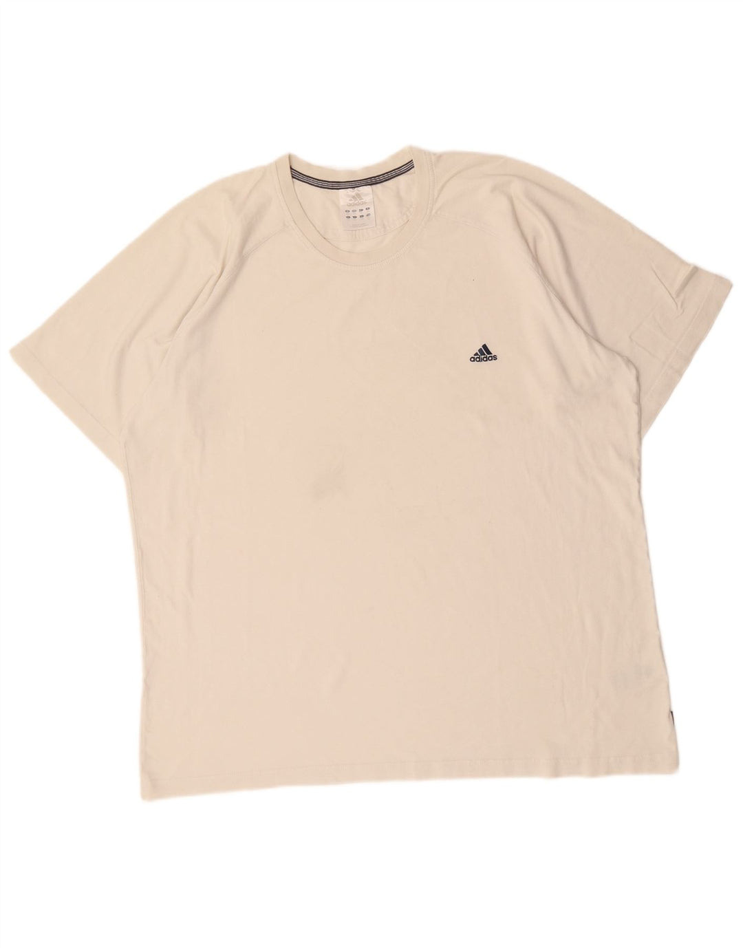 ADIDAS T-Shirt Homme Top 2XL Coton Blanc Cassé