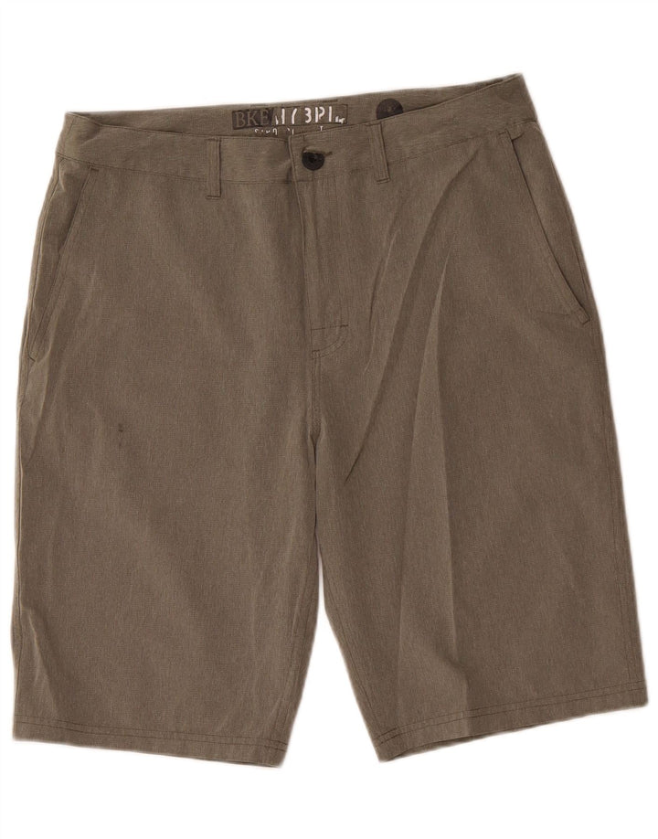 BKE Short Chino Homme W33 Gris Moyen Polyester