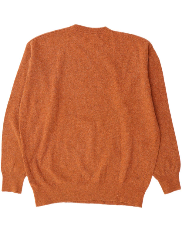 Lacoste Pull ras du cou pour homme Taille 6 XL Laine d'agneau marron