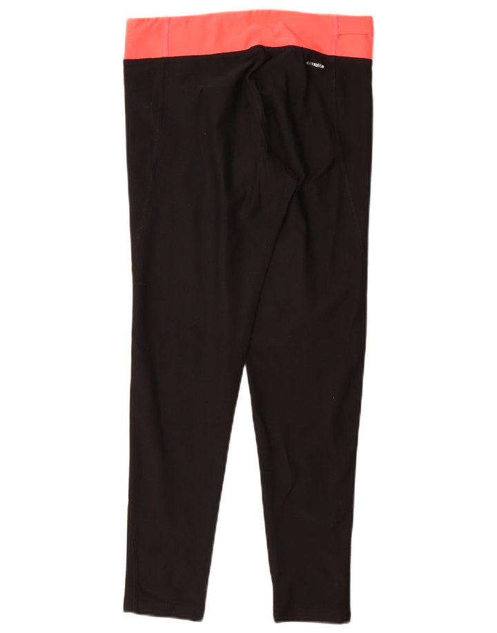 ADIDAS Leggings Climalite pour femme UK 8/10 Petit Noir Colourblock