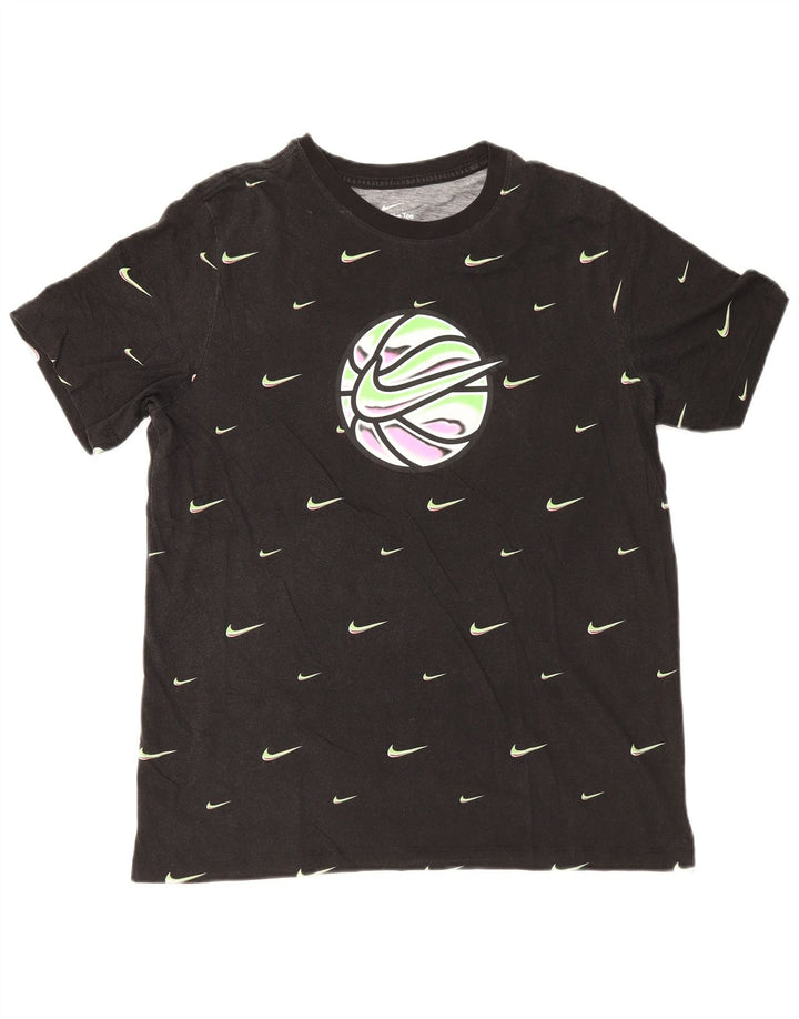 Nike T-shirt graphique pour homme en coton noir Taille L