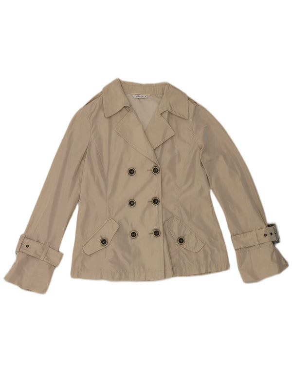 Marella Trench court pour femme UK 14 Large Beige Polyester