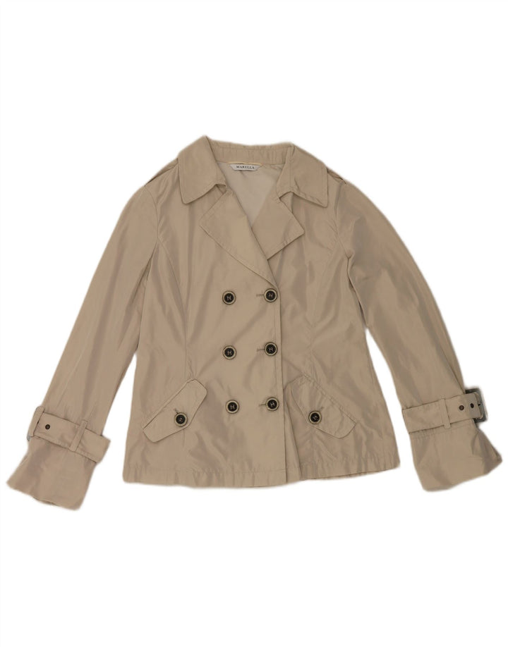 Marella Trench court pour femme UK 14 Large Beige Polyester