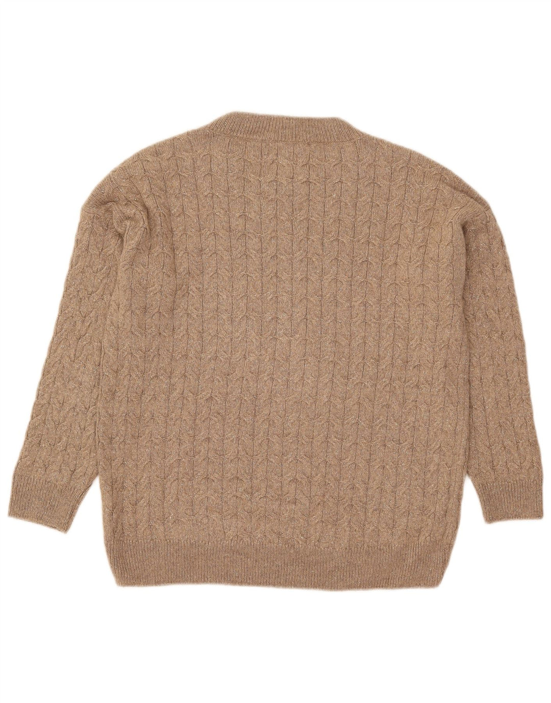 Massimo Dutti Pull surdimensionné à col rond pour femme UK 10 Petit Gris