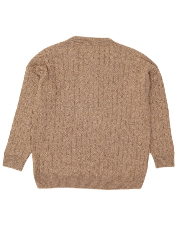Massimo Dutti Pull surdimensionné à col rond pour femme UK 10 Petit Gris