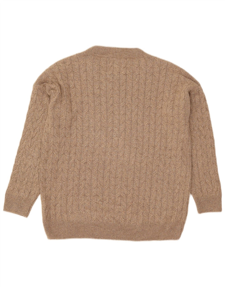 Massimo Dutti Pull surdimensionné à col rond pour femme UK 10 Petit Gris