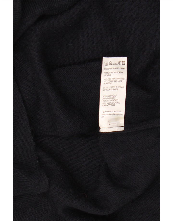 Marks & Spencer Pull col roulé pour femme UK 16 Large Bleu marine