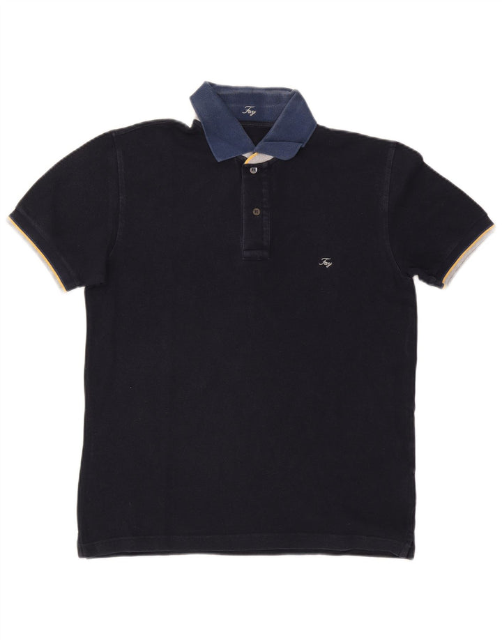 Fay Polo Rugby Homme Bleu Marine Moyen Coton