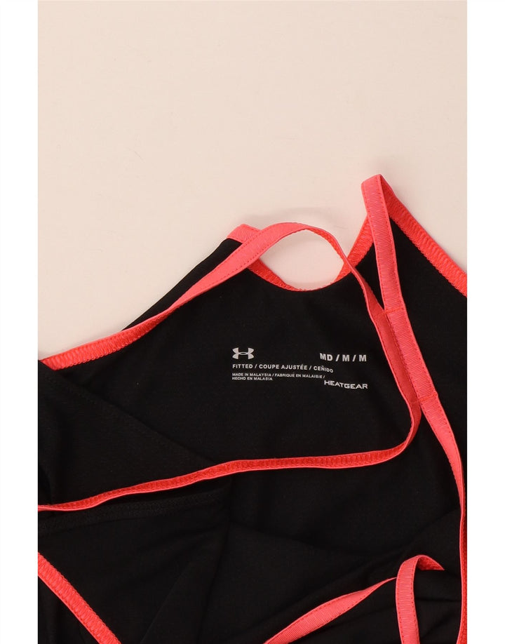 Under Armour Heat Gear Crop Débardeur pour femme UK 12 Noir moyen