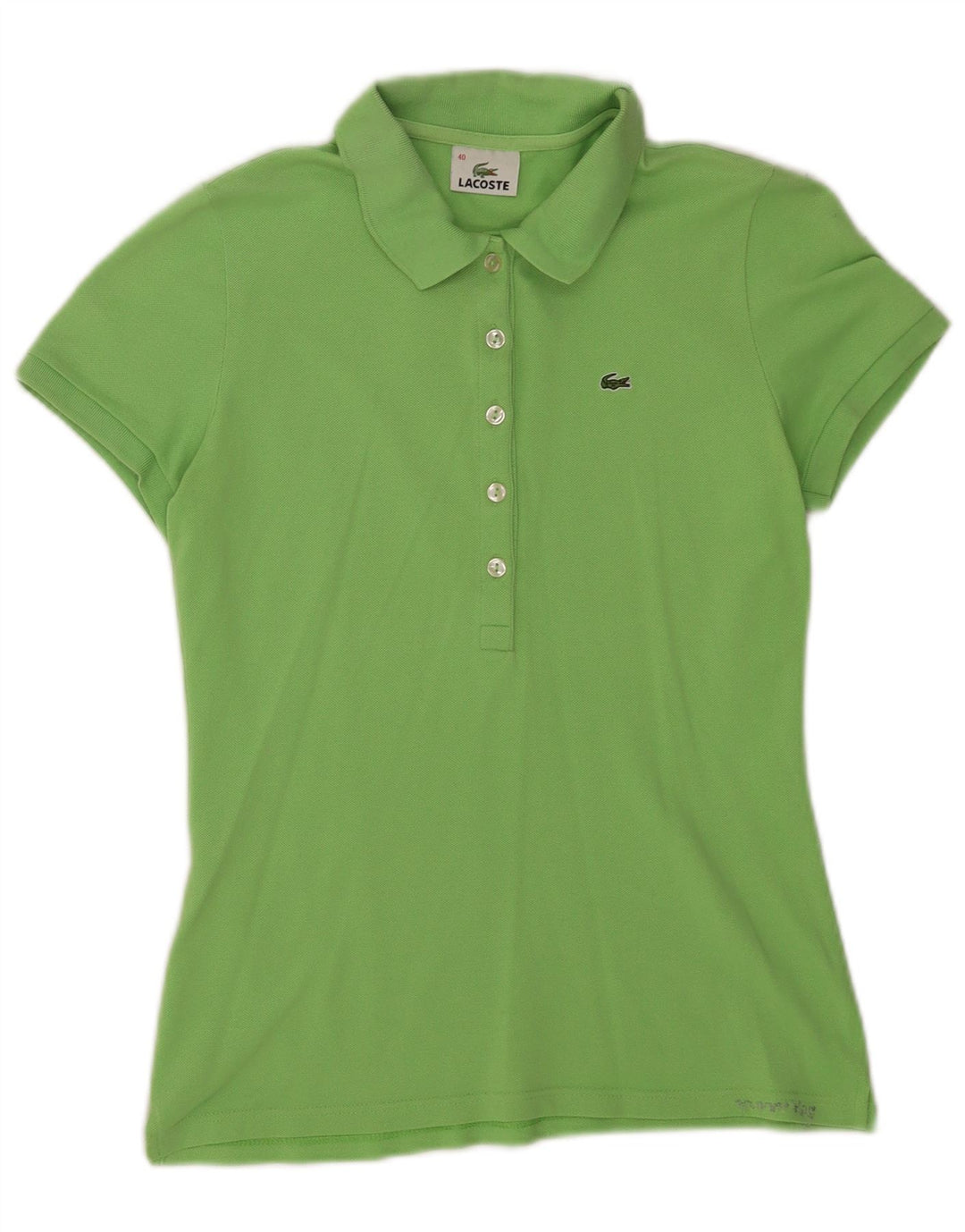 Lacoste Polo Femme Taille 40 Coton Vert Moyen