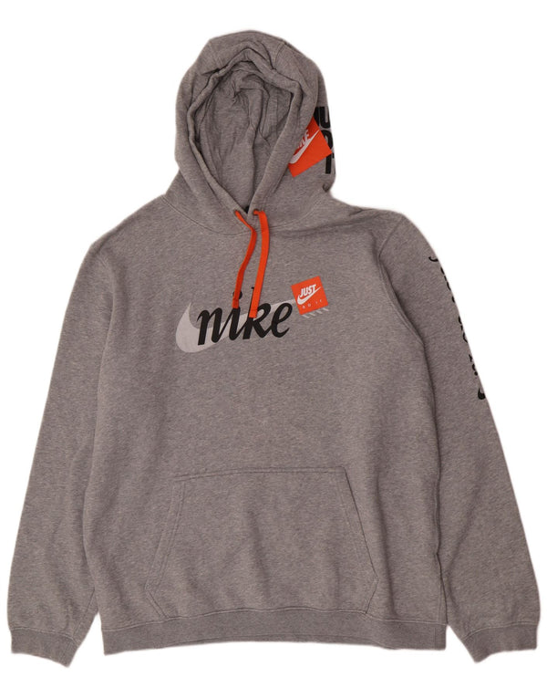 Adidas Pull à capuche graphique pour homme XL Gris Coton