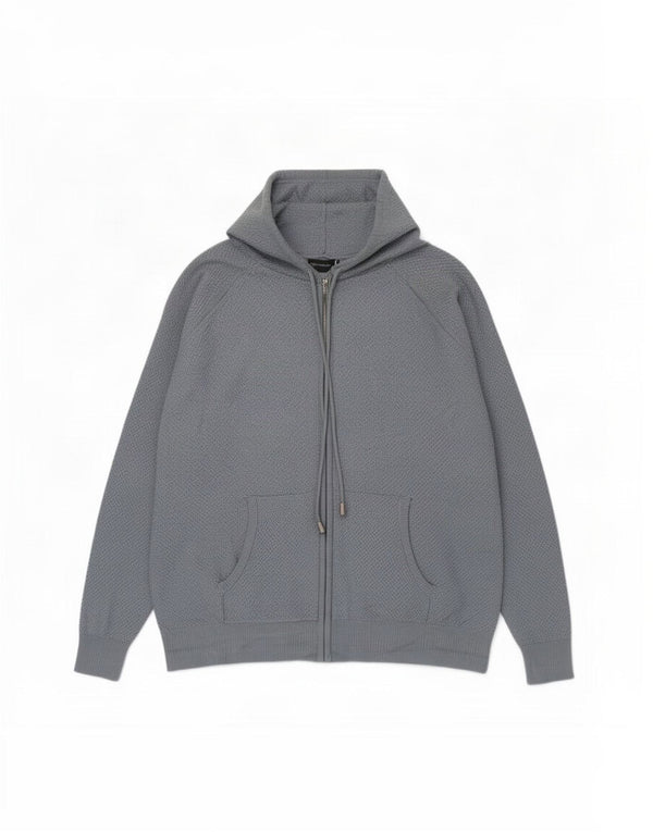 Marks & Spencer Pull cardigan à capuche pour femme UK 16 Large Bleu Viscose