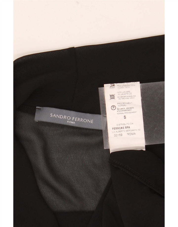 Sandro Ferrone Chemisier transparent pour femme UK 10 Petit Noir Polyester