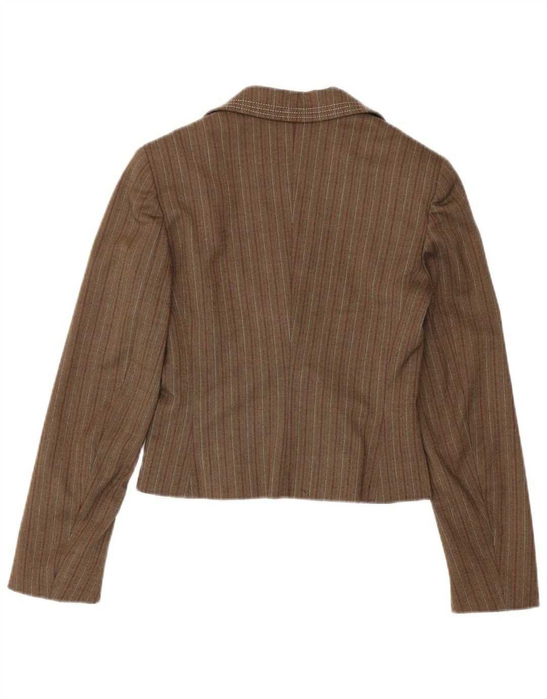 Max & Co. Veste blazer à 2 boutons pour femme UK 10 Petit marron rayé