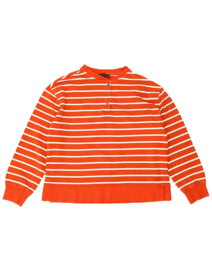 Marks & Spencer Sweat-shirt pour femme UK 44 Rayé orange moyen