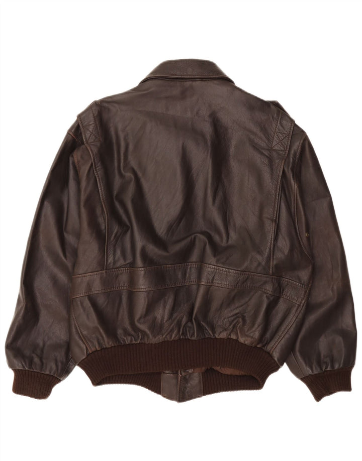 veste en cuir homme vintage UK 42 XL Marron
