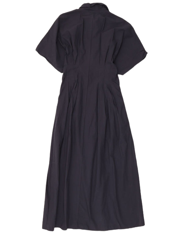 Zara Robe Maxi Femme UK 12 Bleu Marine Moyen