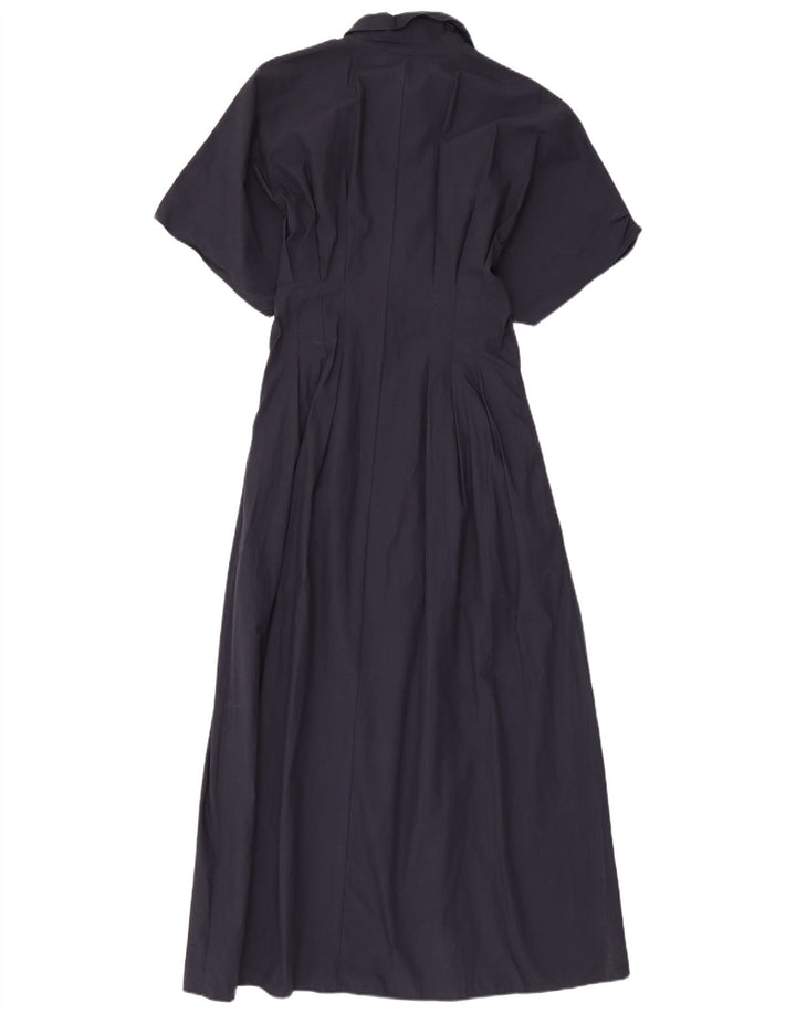 Zara Robe Maxi Femme UK 12 Bleu Marine Moyen
