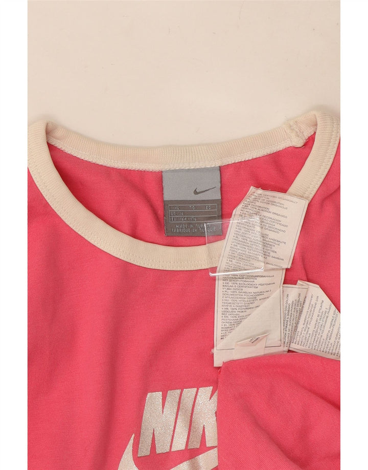 NIKE Haut Fille Air Graphic T-Shirt 15-16 ans XL Rose Coton