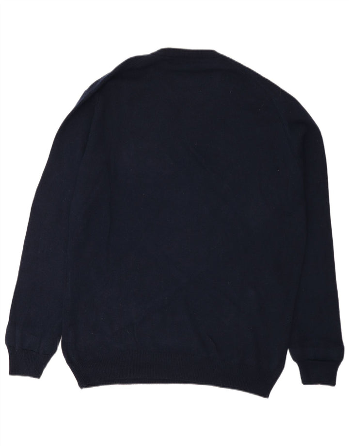 Marlboro Classics Pull à col rond pour homme XL en laine bleu marine