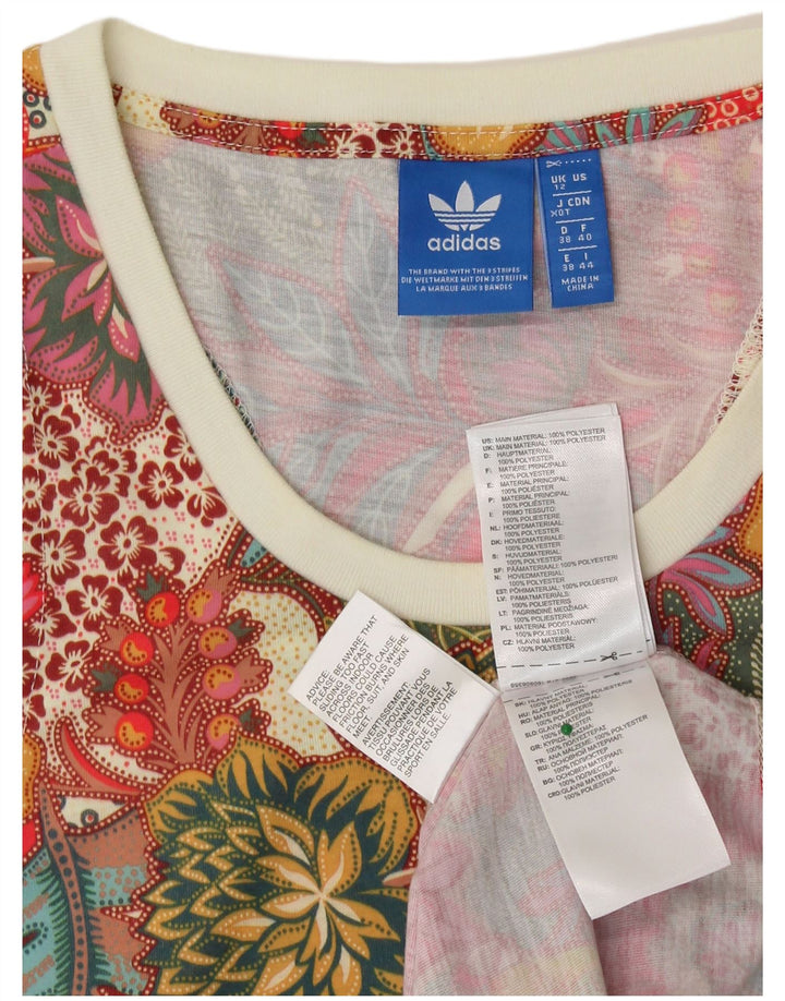 ADIDAS Débardeur graphique pour femme UK 12 Polyester floral multicolore moyen
