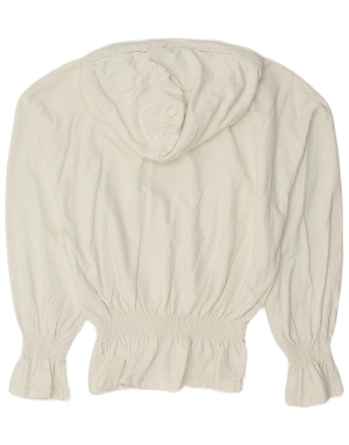 CARRERA Pull à capuche pour femme UK 16 Large Blanc Coton