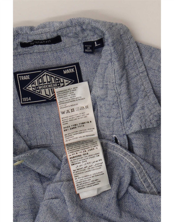 Superdry Chemise Regular Fit Homme Bleu Coton