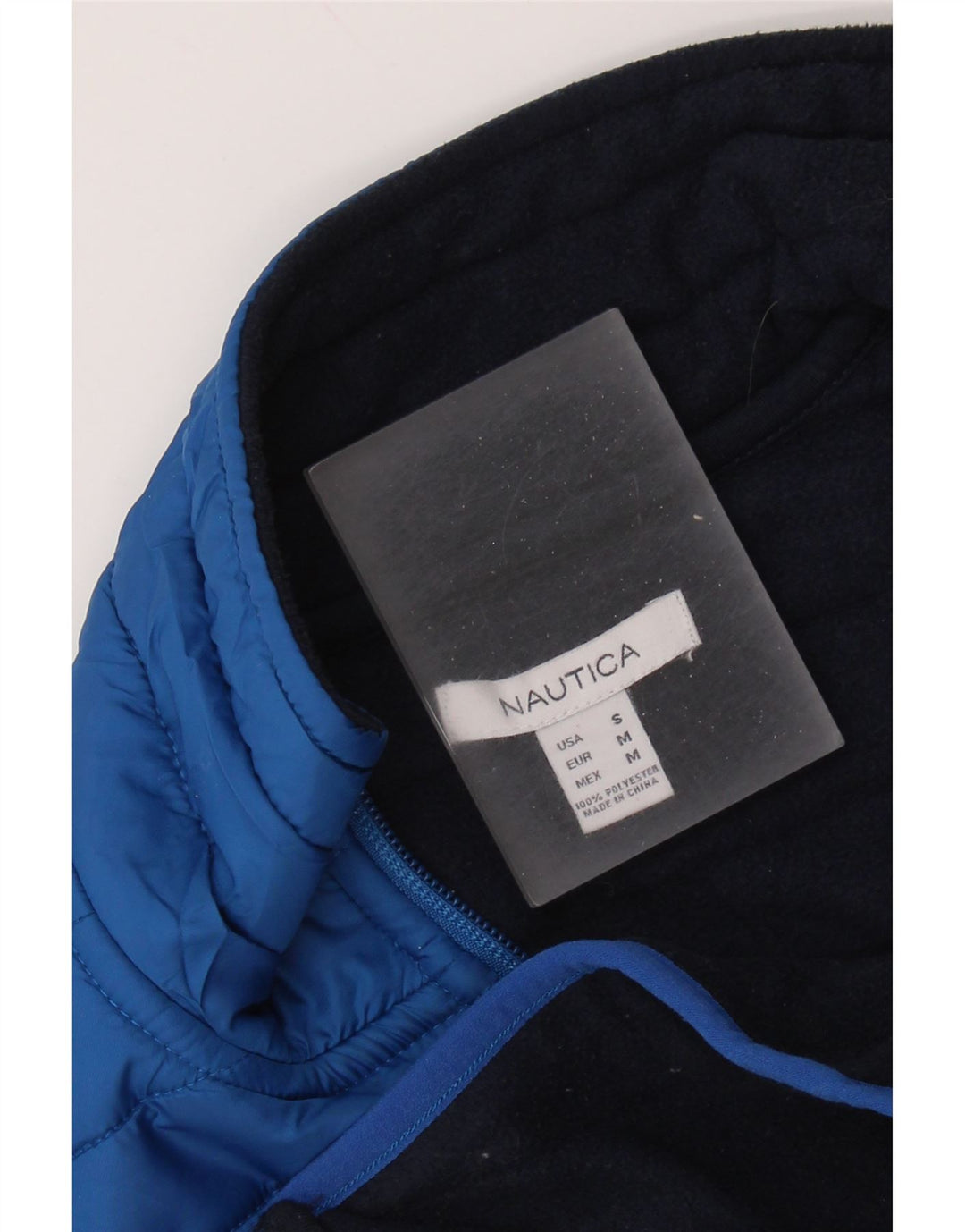 NAUTICA Gilet polaire pour femme UK 10 Small Bleu marine Colorblock Polyester