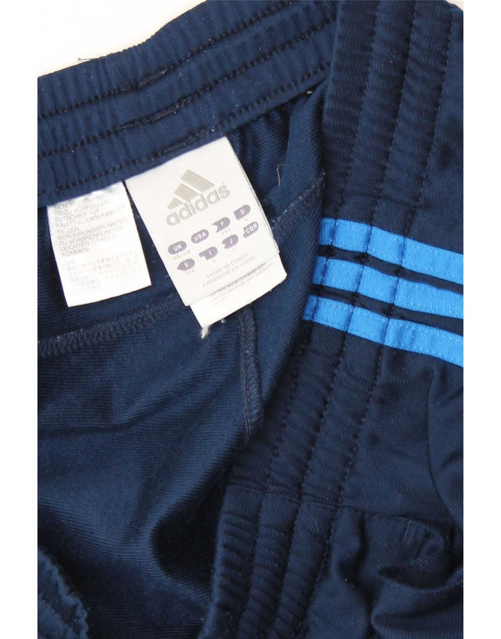 Adidas Pantalon de survêtement pour homme UK 38/40 Bleu marine moyen Polyester