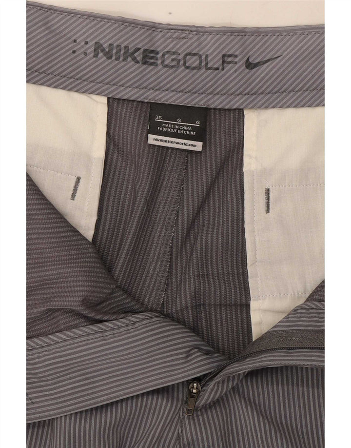 Nike Short chino de golf W36 pour homme en polyester à fines rayures gris