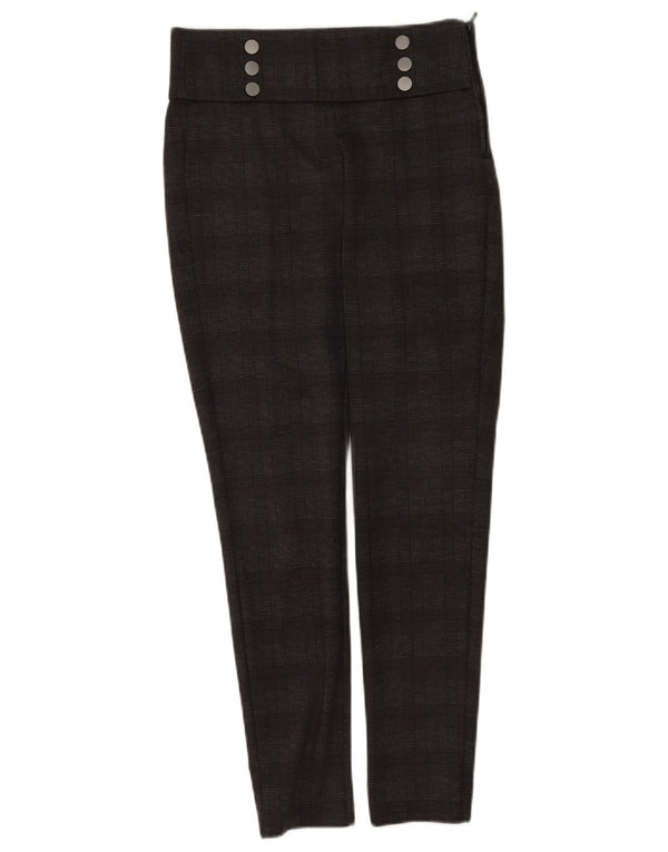 Zara Leggings Femme UK 12 Gris Moyen à Carreaux