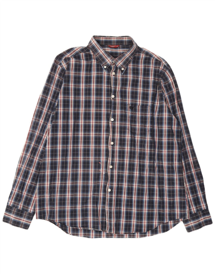 Carrera Chemise Homme 2XL Bleu Marine Carreaux
