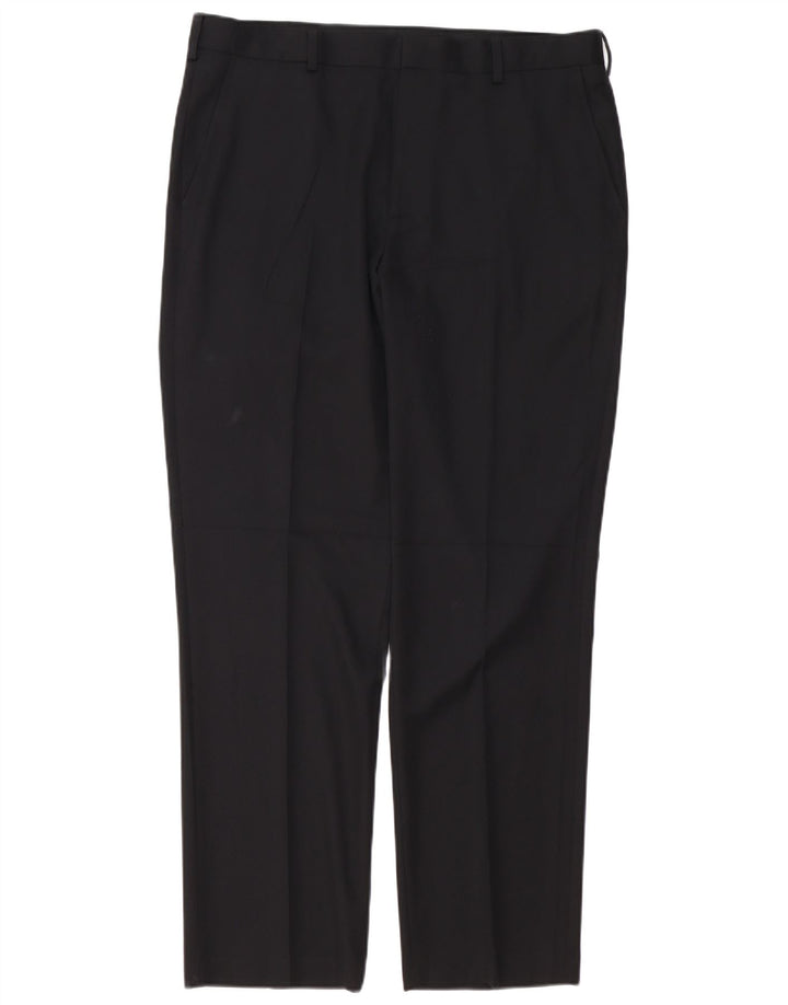 Izod Pantalon de Costume Droit Homme W36 L32 Noir Polyester