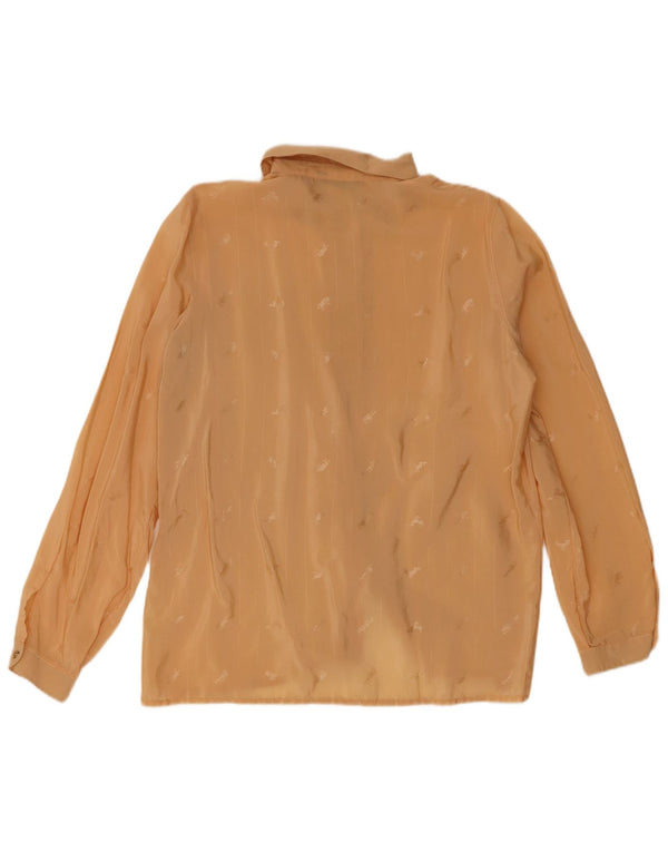 Barth Chemisier à manches longues à motif abstrait pour femme IT 42 Beige moyen