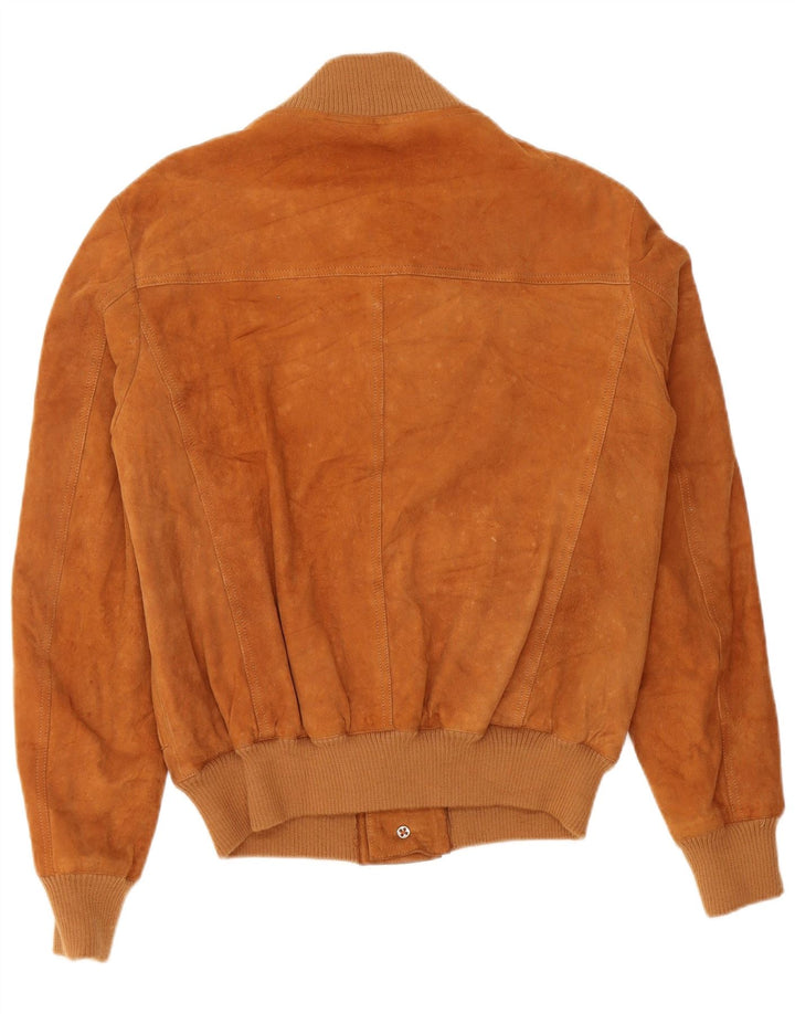 VINTAGE Veste bomber en daim pour homme UK 38 Marron moyen