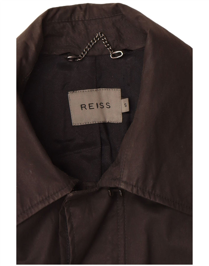 REISS Manteau Homme UK 36 Petit Coton Noir