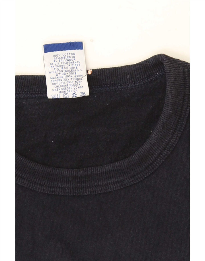 Champion T-Shirt Graphique Homme Bleu Marine Moyen Coton