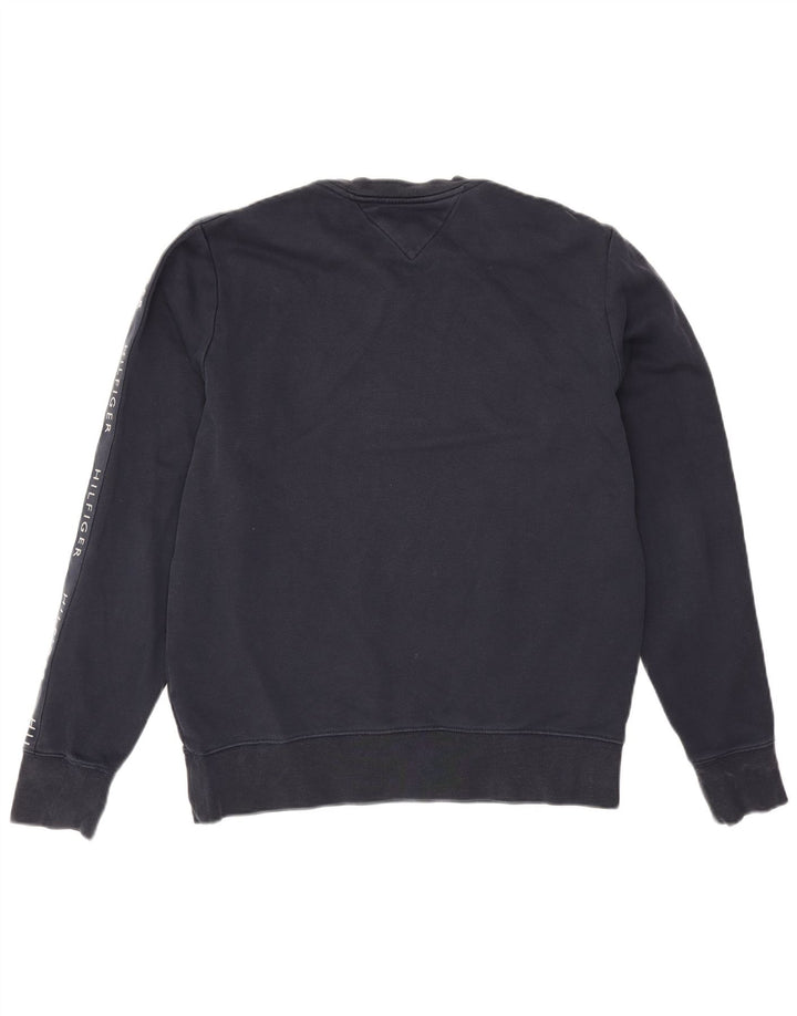 Tommy Hilfiger Sweat-shirt graphique pour homme en coton bleu marine moyen