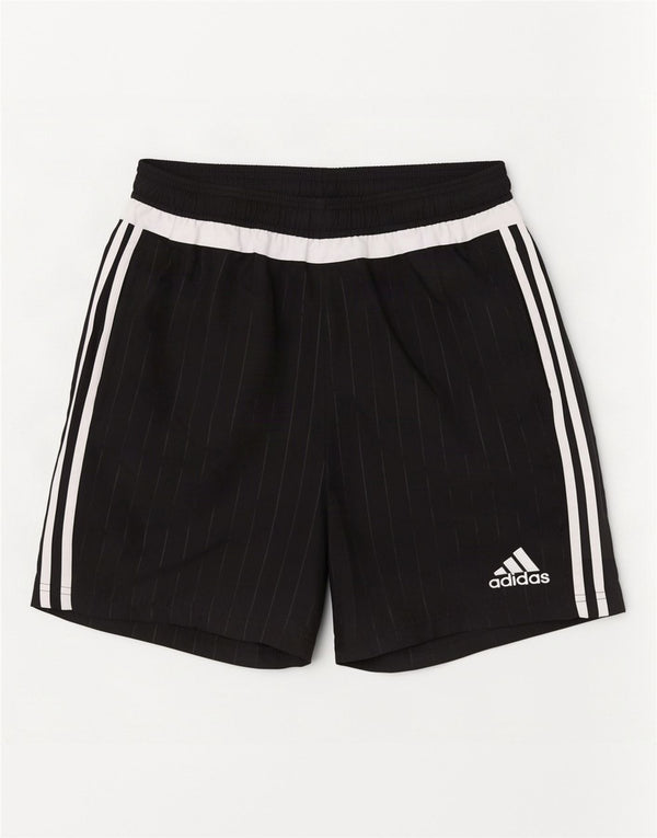 Adidas Short de sport pour homme en polyester rayé noir moyen
