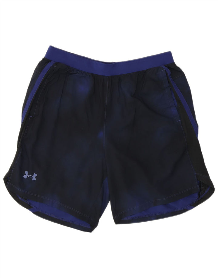 Under Armour Short de sport pour homme en polyester Tie Dye bleu marine Taille L