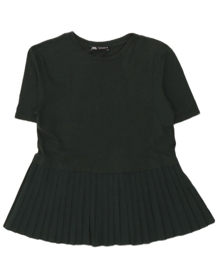 Zara Chemisier Femme UK 10 Petit Kaki
