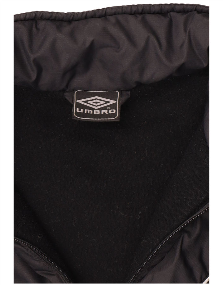 Umbro Veste coupe-vent à capuche pour homme UK 36 Small Noir Nylon