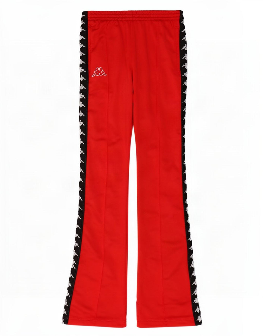 Kappa Pantalon de survêtement évasé graphique pour femme XS Rouge Polyester