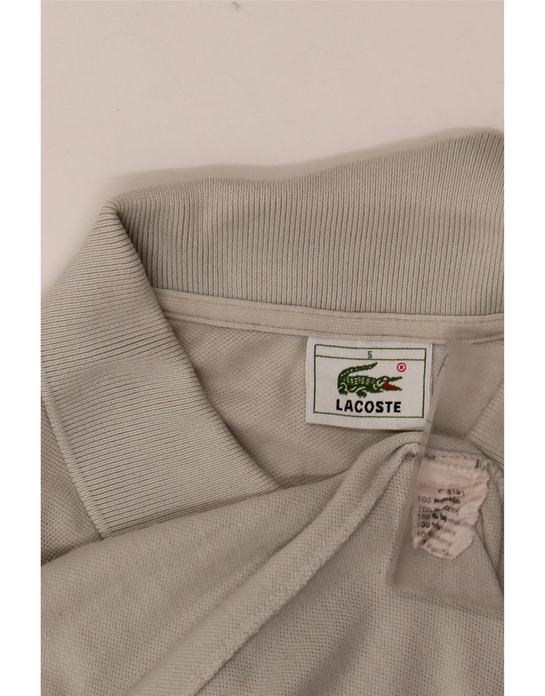 LACOSTE Polo Homme Taille 5 Grand Coton Gris