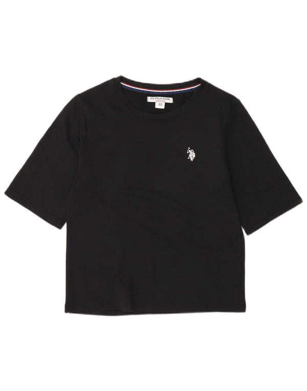 U.S. Polo Assn. T-Shirt Court Femme UK 6 XS Coton Noir