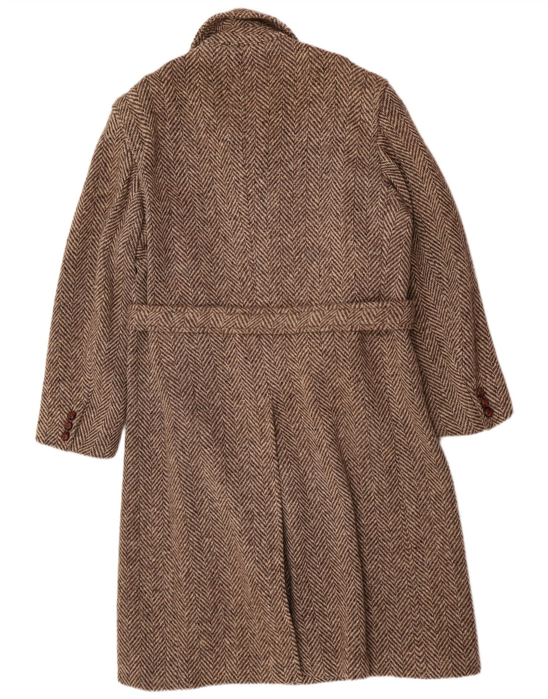 Moessmer Manteau Homme UK 42 XL Laine à Chevrons Marron
