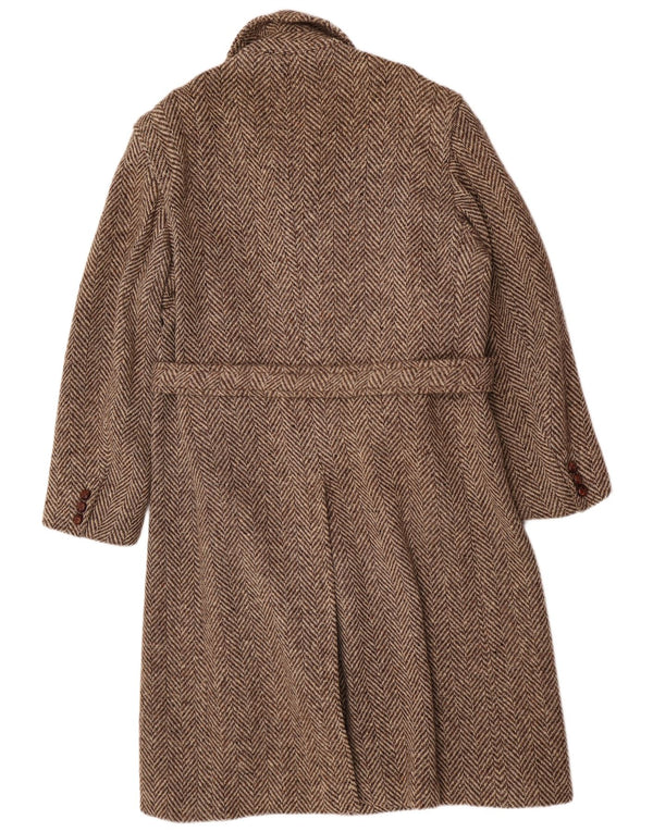 Moessmer Manteau Homme UK 42 XL Laine à Chevrons Marron